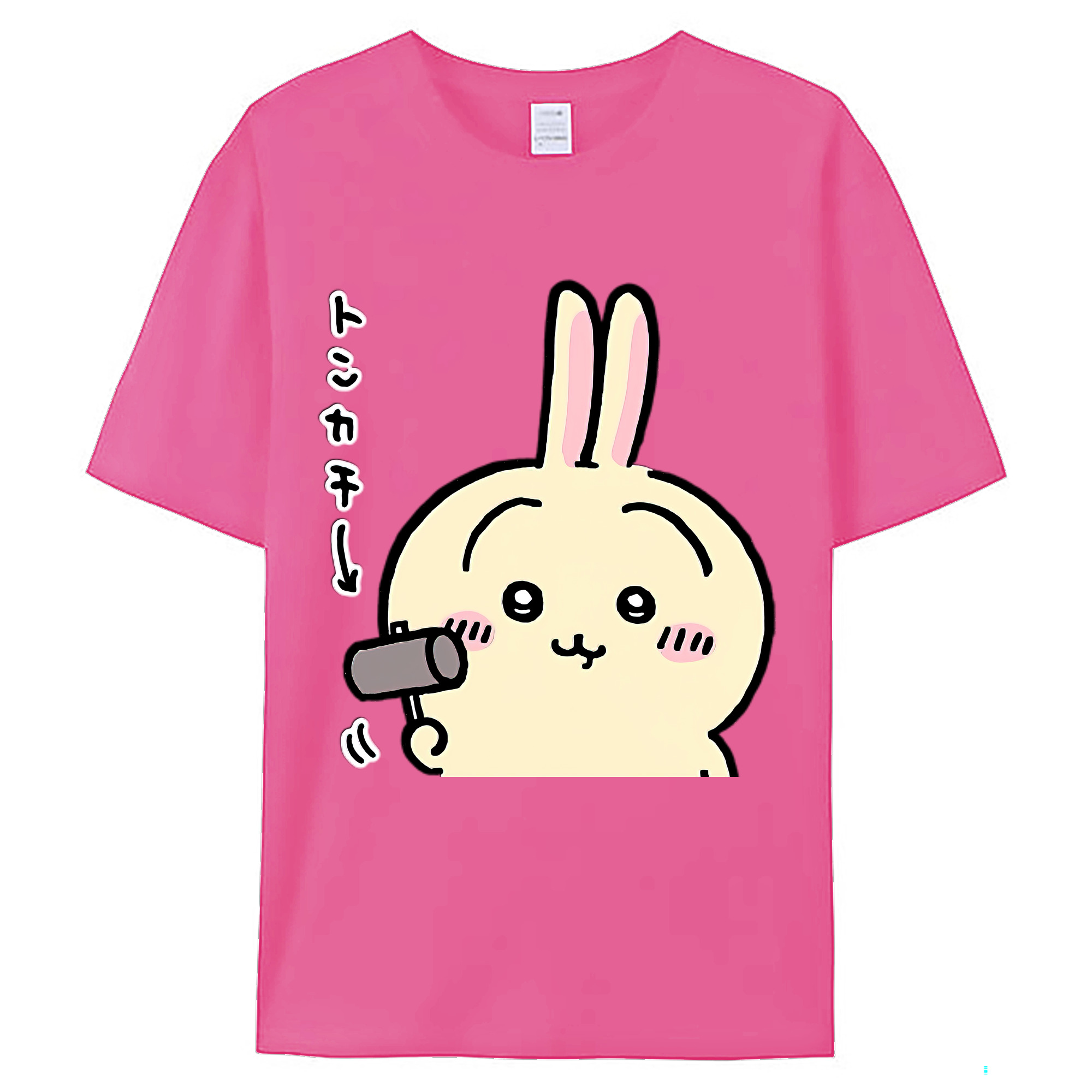 （画像用） ちいかわ うさぎ Chii-kawa usagi レディースカジュアルプリントTシャツ（綿100％）